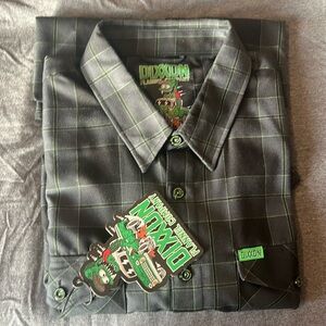 NWT Dixxon Adrenaline Flannel Shirt Green Mens 2XL Button Up. No bag.